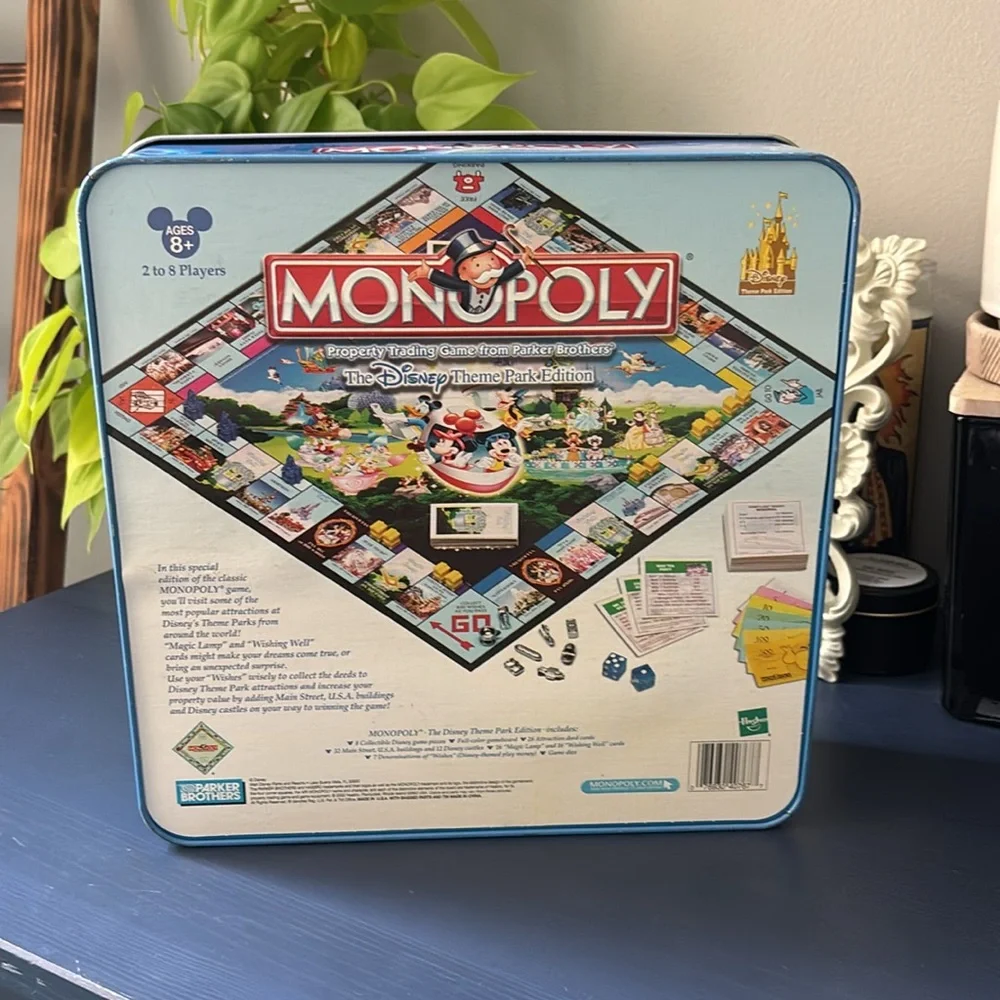 Vintage 2002 DISNEY Theme Park Edition Monopoly Game